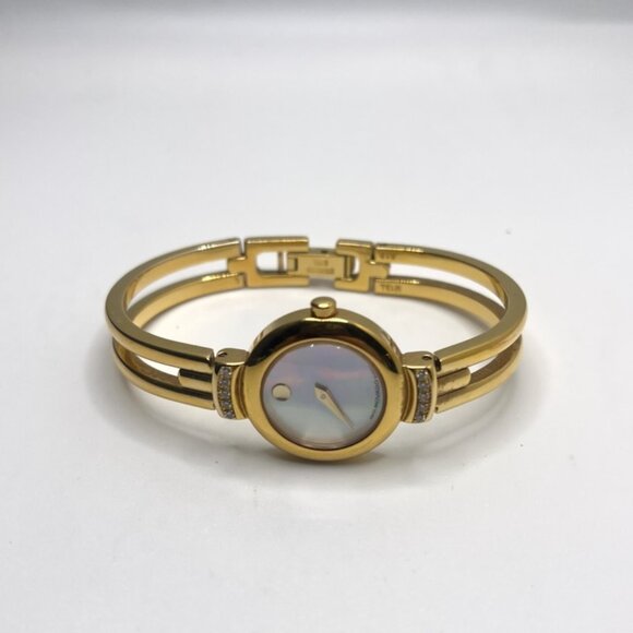 Movado Preowned Harmony 10P Diamond Mother of Pearl Ladies Quartz Watch 0604443 - Picture 2 of 3